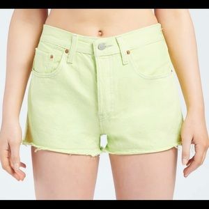 NWT Women’s Levi’s 501 High Rise Neon Cutoff Denim Shorts Size 31 NEW